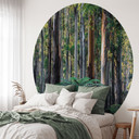 Bosque de eucaliptos en Yarra Ranges | fotomural - Colombo - Round - Papel pintado autoadhesivo/no t