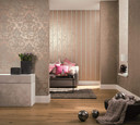 Vliestapete Streifen Klassisch in Beige , Lounge