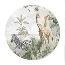 Poster jungle dieren op Afmeting - Ms Tiff - Rond