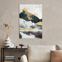 Glasbild Reflektion einer Winterlandschaft - SpaceFrog Designs