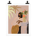 Plakat art print - Arty Guava - Kobieta pod tropikalną palmą