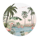 Plakat Kikki Belle - Flamingo Oasis - okrągły