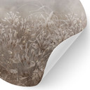 Pampagras en grassen Muursticker in beige - Ms Tiff - Rond