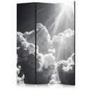 Paravent, Raumteiler freistehend, Trennwand - Hope in Clouds: Sun Rays