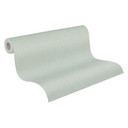 Papel pintado no tejido monocolor con aspecto de lino verde - papel pintado liso con textura textil