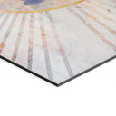 Billede af lotusstilling - Meditation i gyldent lys - Manovski – print på aluminium (Alu-Dibond)