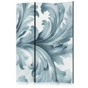 Paravent, Raumteiler freistehend, Trennwand - Stone Baroque Ornaments in Light Shades of Gray and Bl
