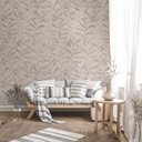 Fototapeta Delicate Watercolour Leaves - Delikatna szarość - Bloomery Decor