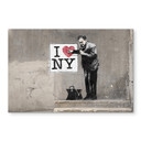 Tableau sur verre  Banksy - I love New York