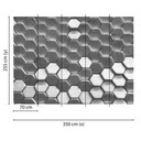 non-woven tapet Designwalls i grå og hvid non-woven tapet HexagonSurface 