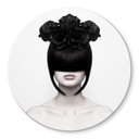 Glasschilderij Nemcekova - Black Widow - rond