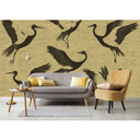 Guido Maria Kretschmer Fototapet Black Feathers - Art Edition 2 guld