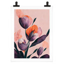 Plakat Treechild - Fioletowe tulipany w abstrakcji