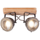 Spotbalken Dilara, braun, 18 x 27 cm, Holz Strahler