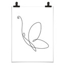 Plakat Lineart - Motyl