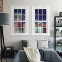 3D Wallsticker dobbeltvindue - Manhattan Bridge at Night 2