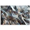 Canvasbillede, Elegante sølvblomster