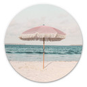 Tableau sur alu-Dibond rond Sisi & Seb - Parasol rose