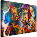 Canvasbillede, Farverig fisk abstraktion