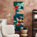 Obraz z tkaniny Dwa karpie koi w stawie - SpaceFrog Designs - Panorama