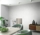 Non-woven tapet i beton-look med ensfarvet hvid tekstur 