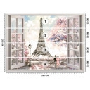 Fototapete Fensterblicklick Eiffelturm Paris France