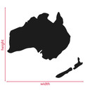 MDF - Dekoracja drewniana - Mapa Australia - Nowa Zelandia