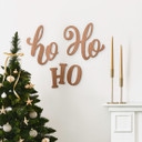 3D Holz Schriftzug Weihnachten - Ho Ho Ho - Mahagoni