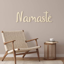 drewniany napis 3D - Namasté - Topola