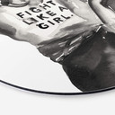 Tableau sur alu-Dibond rond Verbaan - Fight like a Girl