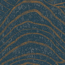 3D tapet med bølgemønster blå guld - non-woven tapet metallic effekt - abstrakt mønster tapet