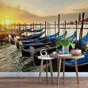 Fototapet Venetianska gondoler - 336x260 cm