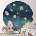 Fototapeta kosmiczna przygoda z astronautami - Oliver Robins - Round - tapeta flizelinowa/tapeta fli