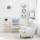 A.S. Création Lovely Kids Frise autocollante enfant - Bleu, Gris