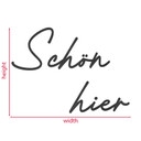 3D-Schriftzug 'Schön hier' – Natürliche MDF-Holzdeko für einladende Räume