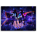 Canvasbillede, Neon spilkonsol gamer
