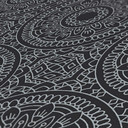 Tapeta graficzna mandala czarna srebrna - tapeta w stylu boho - tapeta z włókniny do salonu kuchnia