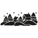 Wandtattoo Winter - Weihnachtliche Landschaft