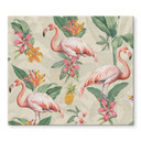 Eksotisk kogeplade - Flamingo og tropiske blade - Bloomery Decor