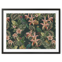Plakat natura dżungla z papugami nocna zieleń - Bloomery Decor