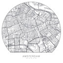Muursticker rond - Amsterdam