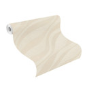 Bølget tapet, non-woven tapet Sky Lounge beige-champagne