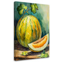 Lærredsmaleri, vandmelonfrugt håndmalet