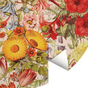Kolorowa kwiatowa fototapeta z kolażem - Kwiatowa fototapeta - Frida Floral Studio - Okrągła - tapet