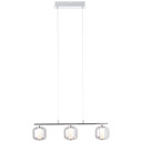 Pendelleuchte Martin, grau, 131 x 56,5 cm, Glas Pendellampe