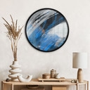 Poster Pennellate Blu Astratto - Cheney - Rotondo