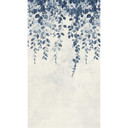 COSMOPOLITAN Leaves tendrils blue white - designerska tapeta z włókniny natura
