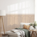 Wallsticker bølgebort beige
