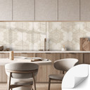 Samoprzylepny panel ścienny do kuchni Elegancka mandala w kolorze piaskowego złota - Bloomery Decor