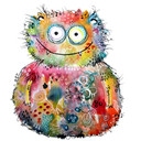 Muursticker Hagenmeyer – Happy Monster